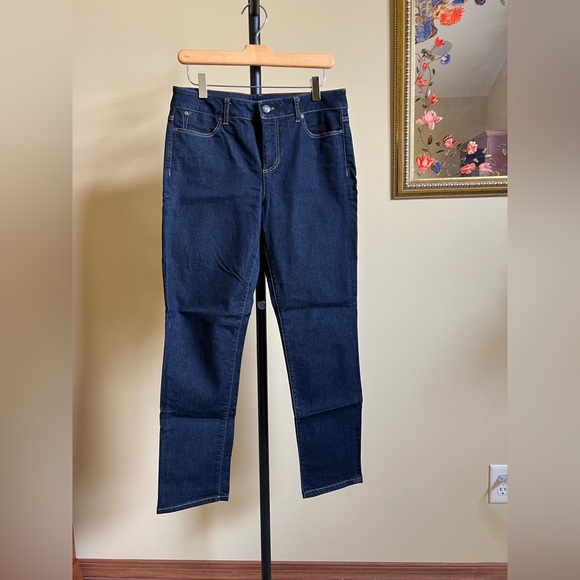 Talbots Jeans Heritage Slim Ankle Dark Wash Navy Blue Size 8P/29 - Picture 8 of 15